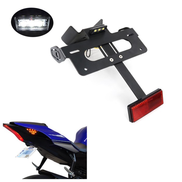License Plate Holder Fit For YAMAHA YZF R1 2015-2024 YZF-R1 R1M 2016-2023 2024 YZF R1S Rear Tail Ti