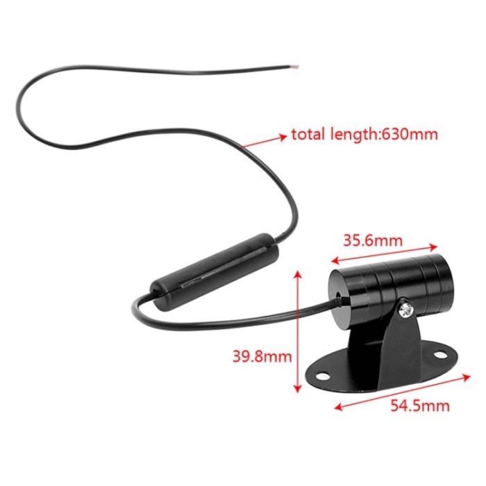 1 Pieces Red White Skulls Logo LED Projector Motorcycle Accessory Laser Shadow Light Universal Car