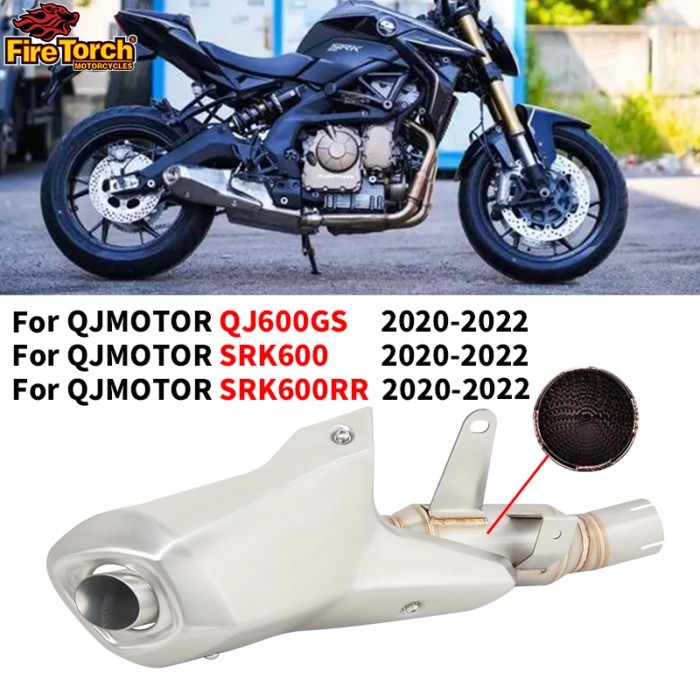 Slip On For QJMOTOR QJ600GS SRK600 SRK600RR 2020-2022 Motorcycle Exhaust Escape Moto Modified Link