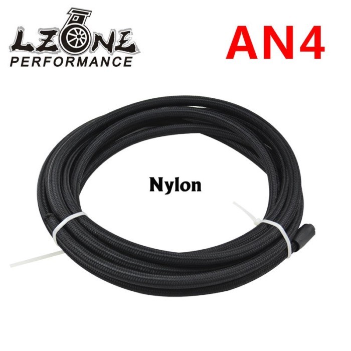 LZONE - 4 AN Pro's Lite Black  Racing Hose Fuel Oil Line 350 PSI 5 Meter JR7311