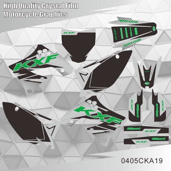 For Kawasaki KX250F KXF250 KXF 250 KXF 2009 2010 2011 2012 Full Graphics Decals Stickers Motorcycle