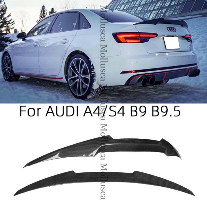For AUDI A4/S4 B9 B9.5 Sedan M4 Style Carbon fiber Rear Spoiler Trunk wing 2016-2023 FRP honeycomb