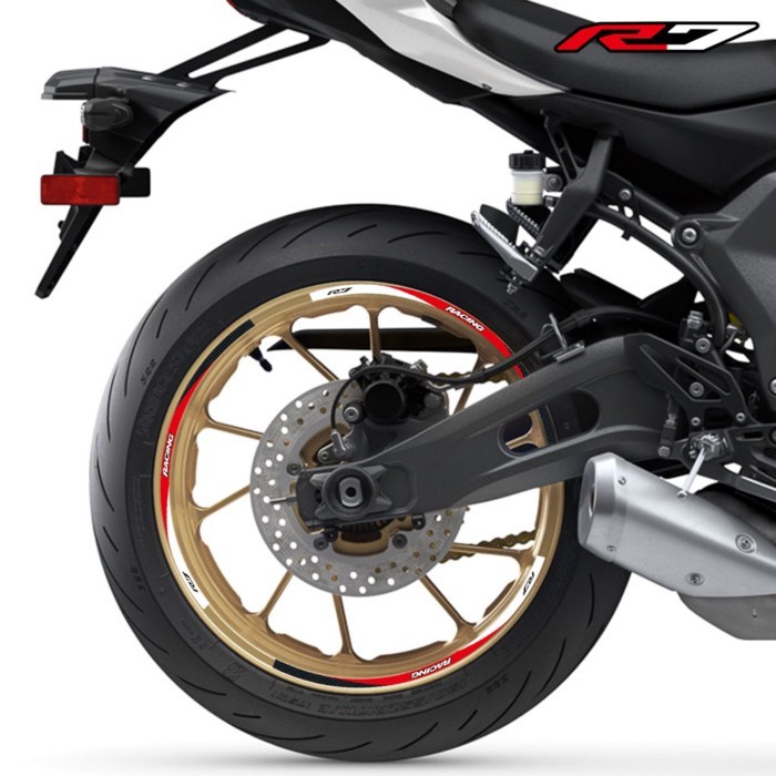 New Arrival!! For Yamaha YZF R7 r7 2022 Motorcycle front and rear wheels Edge Outer Rim Sticker Ref