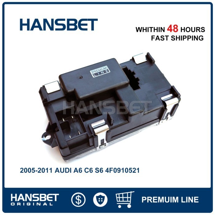Blower Motor Regulator Resistor For AUDI A6 C6 / R8 SPYDER 2004-2011 4F0910521A HANSBET