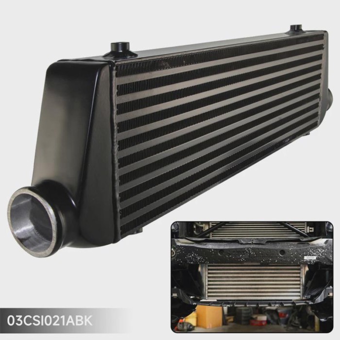 Universal Aluminum Bar & Plate FMIC Intercooler In/outlet 2.5" inch 64mm Turbo Engine 450HP to 35PS