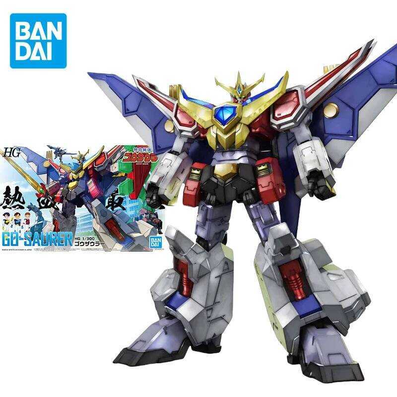 Bandai Original Anime Figure HG 1/300 Nekketsu Saikyō Go-Saurer Action Figure Toys for Kids Gift Co