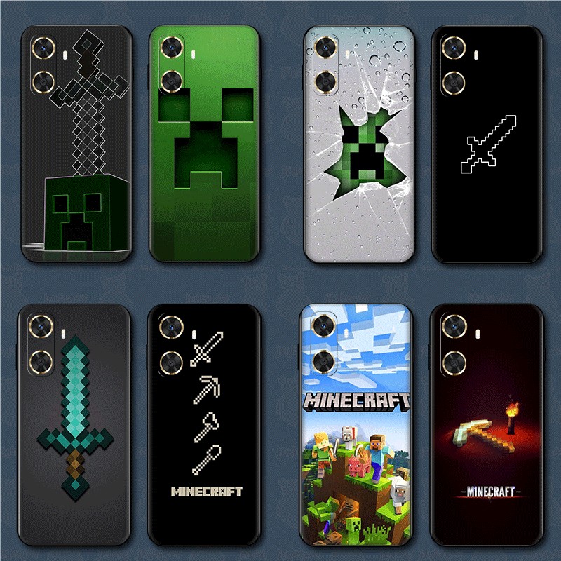 Huawei Y9A Y5 Y6s Y6 Pro Y7 Y9 Prime ความเข้ากันได้ TPU เคสโทรศัพท์ TPU ฝาครอบป้องกันแบบนุ่ม Minecra