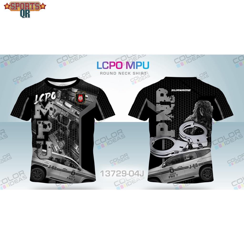 LCPO MPU T เสื้อ Glock Jersey Security Pnp เครื่องแบบคุณภาพสูง Full Sublimation เสื้อสีดําสําหรับชาย