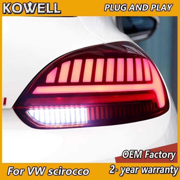 Car Styling for VW Scirocco Tail Lights 2008-2015 Volkswagen Scirocco Rear Light Rear DRL Fog Brake