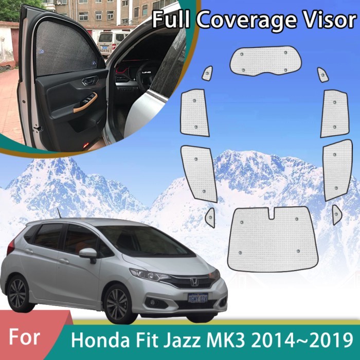 For Honda Fit Jazz 3 MK3 GK GH GP 2014 2015 2016 2017 2018 2019 Car Sunshade Accessories UV Sun Pro
