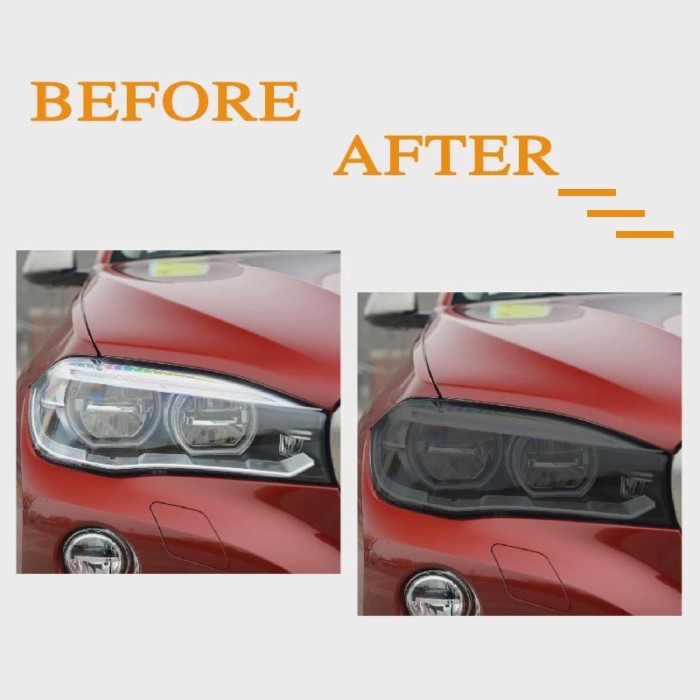 For BMW X6 E71 F16 M F86 G06 Car Headlight Tint Black Protective Film Vinyl Protection Transparent