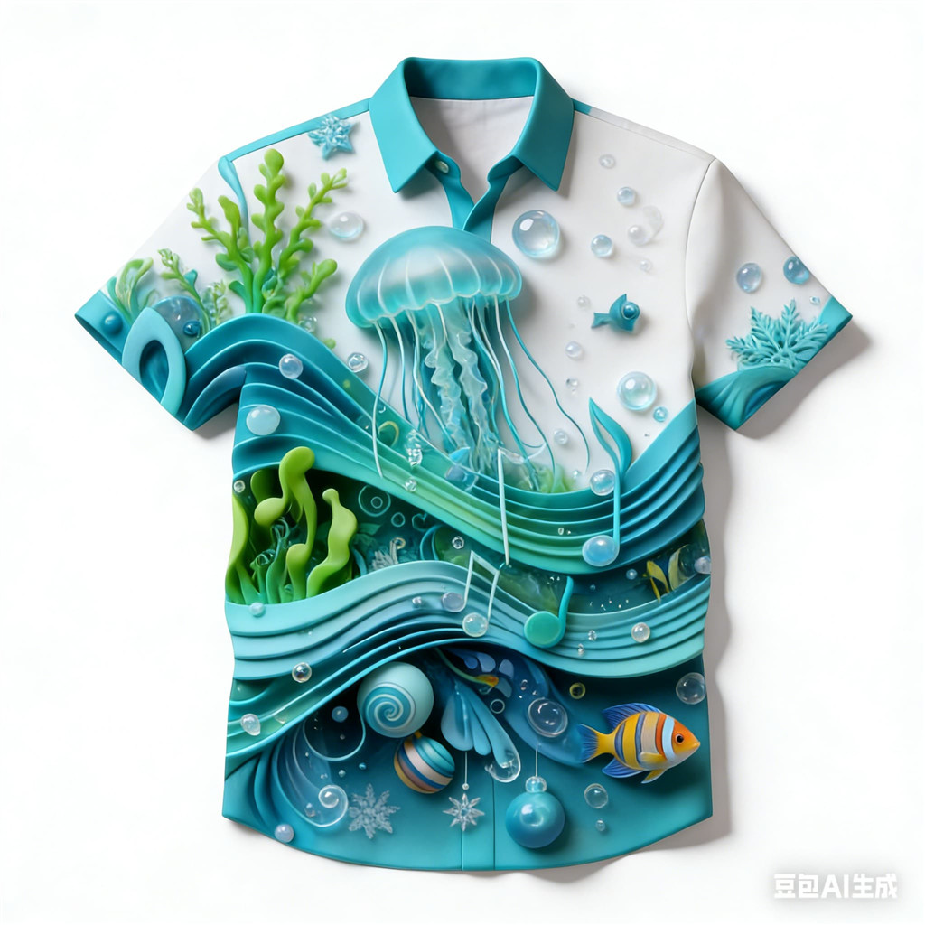 Sweet & Nature Music Shirts: Pastry/Woodland/Inwater/Yellow Themed Casual Short Sleeve Tops for Men 