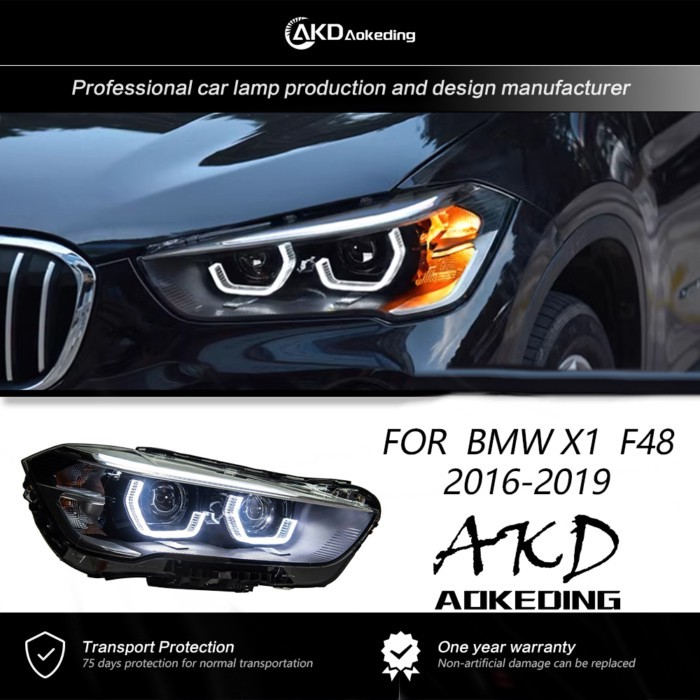 AKD Car Styling Head Lamp for BMW X1 Headlights 2016-2019 F48 LED Headlight Porjector Lens DRL Ange