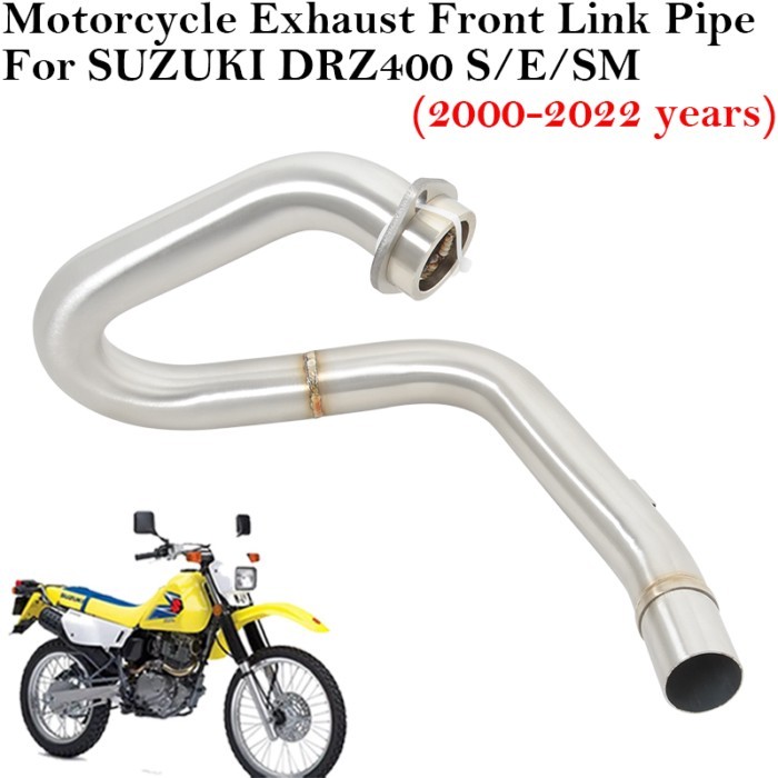 For SUZUKI DR-Z400 DRZ400 DRZ-400 S E SM 2000 - 2022 Motorcycle Exhaust Escape ORV Muffler Front Mi