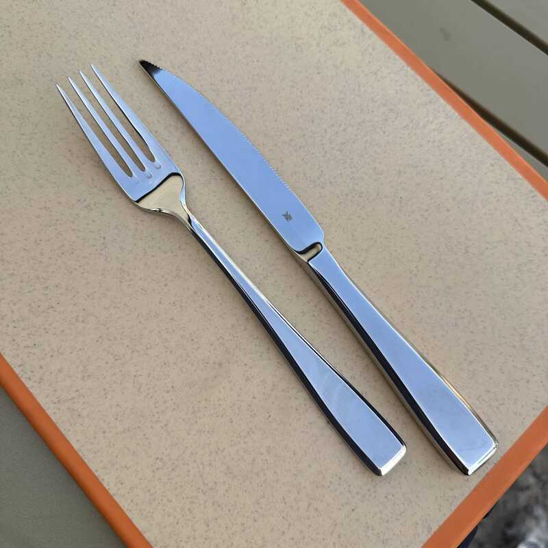 เยอรมัน wmf304 สแตนเลสมีดสเต็ก2ชิ้นชุดครัวเรือนอาหารตะวันตกชุดช้อนส้อมหนาโรงแรมช้อนส้อม