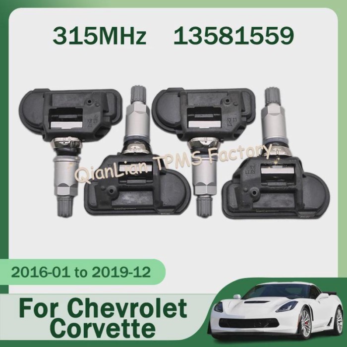 1/4pcs 13581559 315MHz TPMS Tire Pressure Monitor System Tyre Pressure Sensor For Chevrolet Corvett