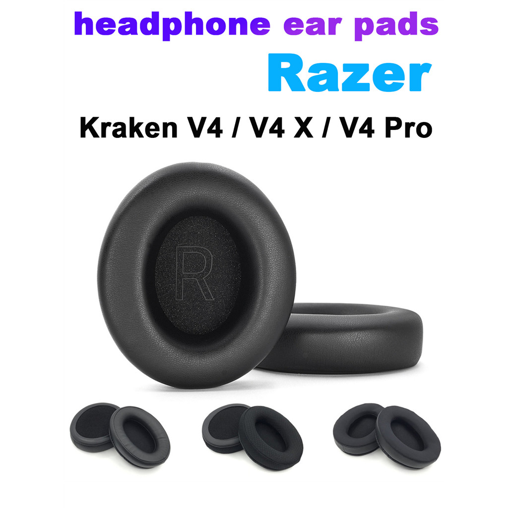 เหมาะสําหรับ Razer Kraken V4 / V4 X / V4 Pro ฝาครอบฟองน้ําหูฟังแบบถอดเปลี่ยนได้, แผ่นรองหูฟัง