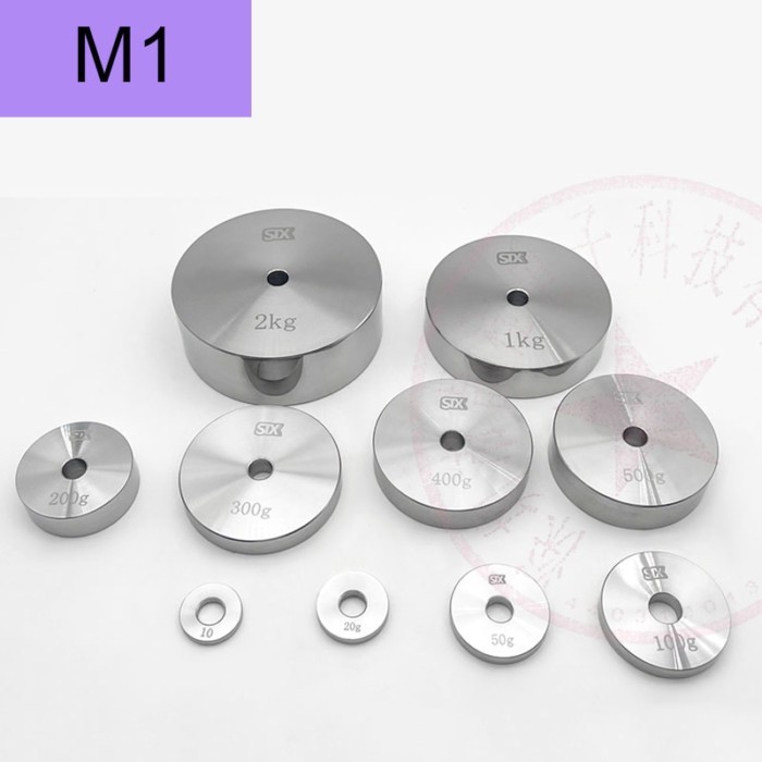 M1 2Cr13 stainless steel Standard Weight Block 1kg2kg Stainless Steel Perforated Weight Circular Ca