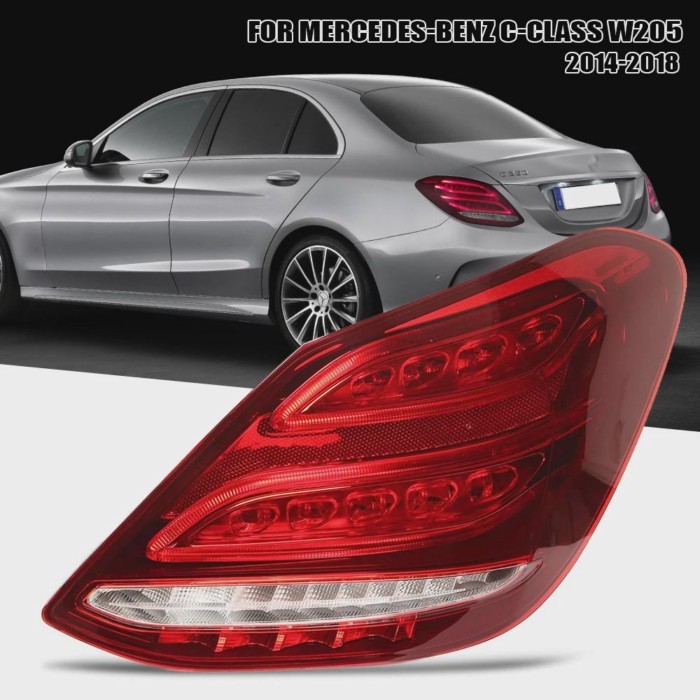 LED Rear Tail Light For Mercedes-Benz C-Class W205 C300 C260 2014 2015 2016 2017 2018 Car Signal Br