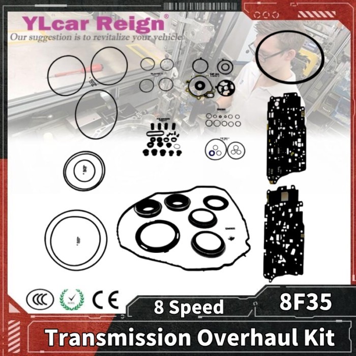 8F35 8 Speed Automatic Transmission Rebuild Overhaul Seals Gasket Valve Body Seperator Plate Repair