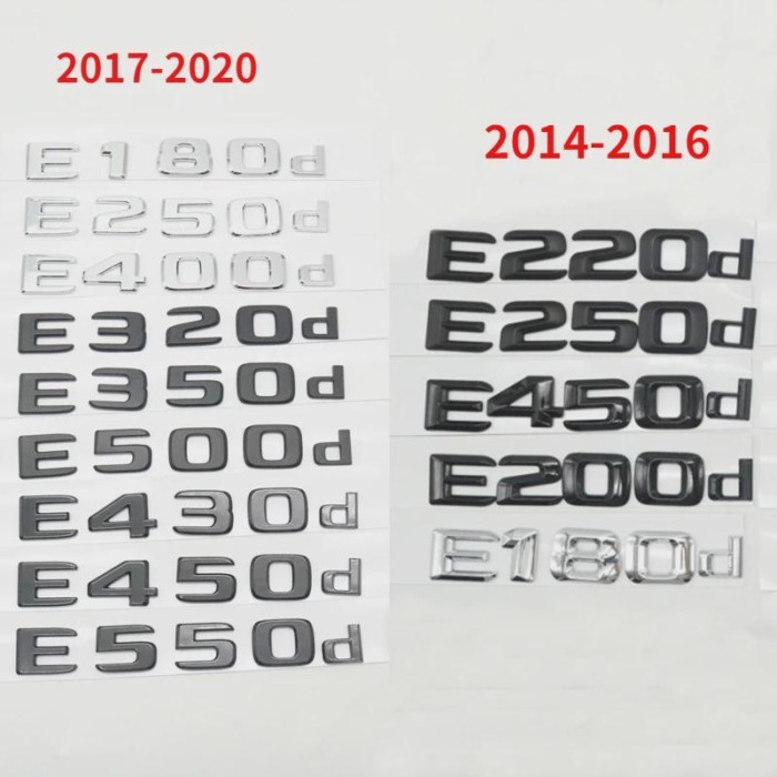 For E-Class 2014-2020 W210 W211 E200d E220d E250d E180d E320d E350d E400d E500d Trunk Emblem Logo B