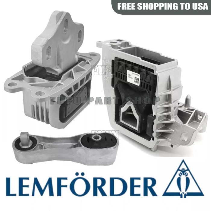 3-Piece LEMFORDER R & L Engine and Transmission Bracket for BMW X1 X2 F52 22116885934 -