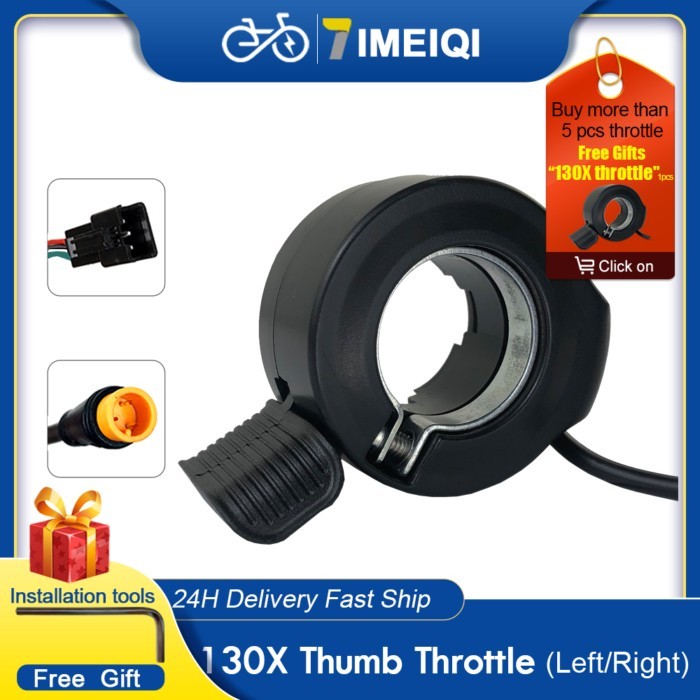 Quick Thumb Throttle Electric Scooter Bicycle 130X Thumb Throttle  ebike 3 Pin Waterproof SM Connec