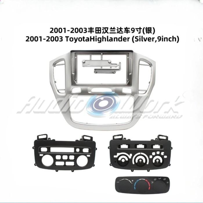 Car Accessories 9Inch Fascia for 2001-2003 TOYOTA HIGHLANDER Car Radio Stereo GPS Android Player Un