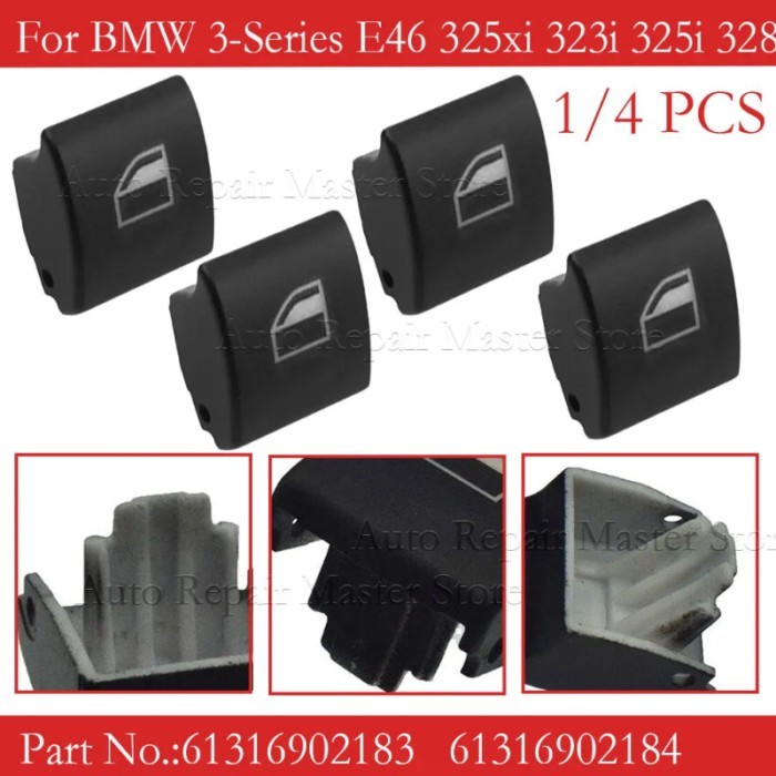 1/4 PCS For BMW 3-Series E46 325xi 323i 325i 328i 330i 330xi X5 E53 X3 E83 Power Window Switch Butt
