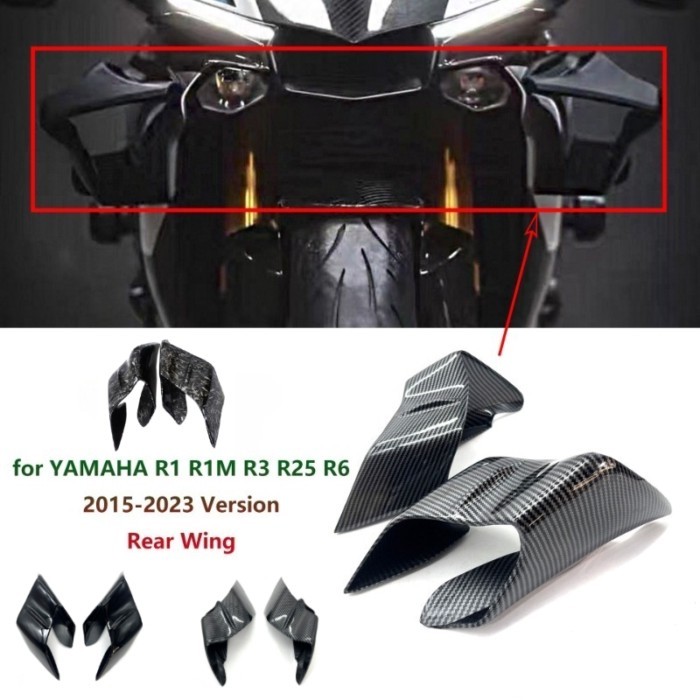 1PCS Motorcycle Fixed Wing Cover For Yamaha R1 R1M R3 R25 R6 2015-2023 Aerodynamic FrameNew Wing Ai