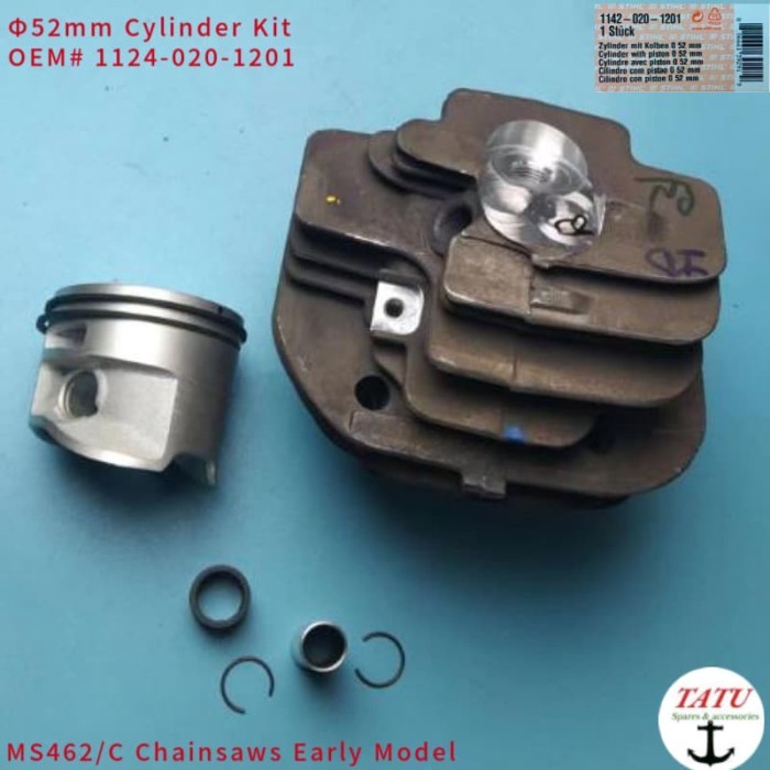 MS462 CYLINDER PISTON KIT 52MM 11420201201 11420201202 FOR STIHL MS462C CHAINSAW OEM KOBLEN RINGS P