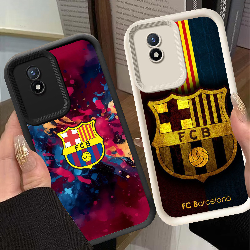 G-26 Barcelona Casing สําหรับ VIVO V30 Y02 Y02a V30E Y02t Pro 5G สีดําและสีขาว