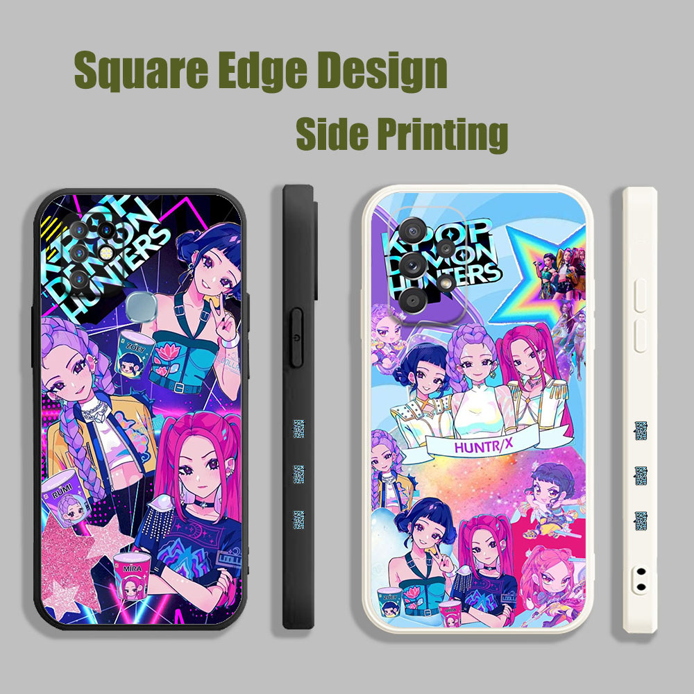 ปลอกสําหรับ Vivo Y91/Y93/Y91i/Y95 Y91C Y15A Y15S Y53 V11i Z3i S1 V21e Y76 Kpop Demon Hunters สีชมพูค