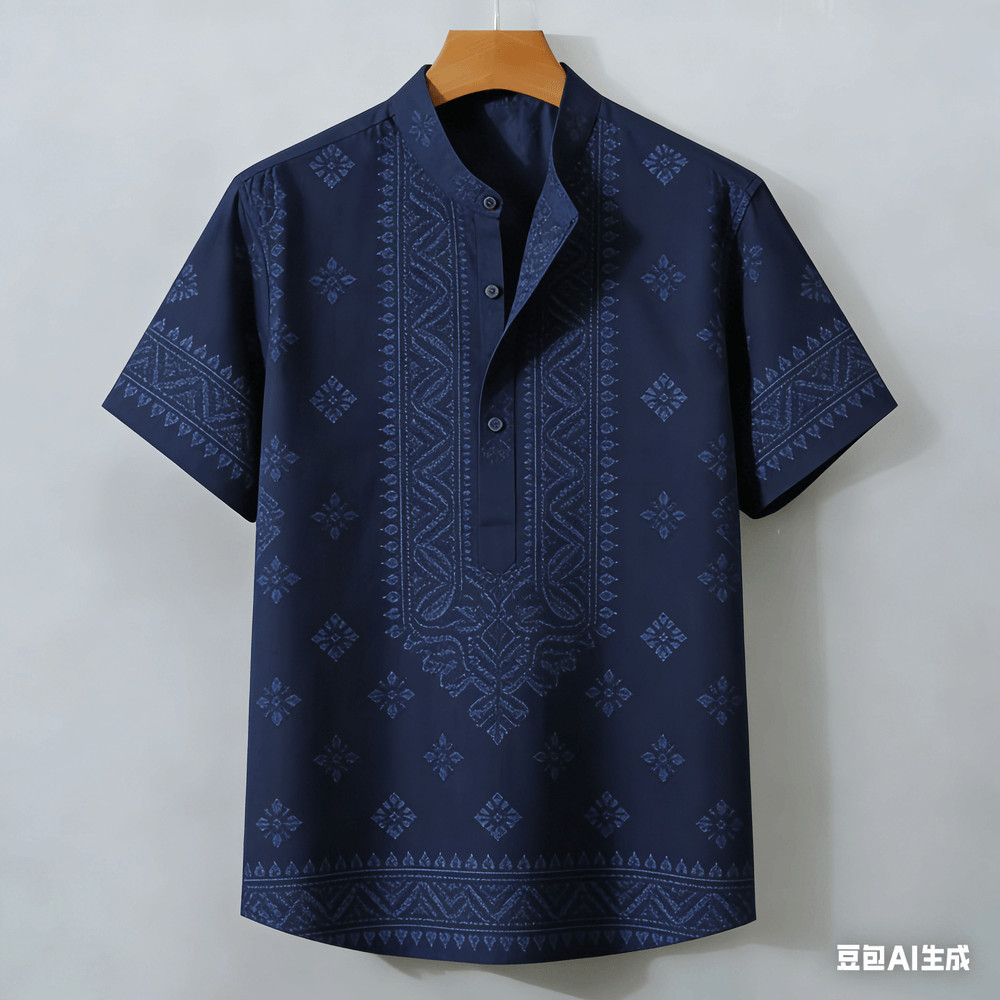 เสื้อโปโลผู้ชาย Braong สําหรับผู้ชายเสื้อผ้า Encong สไตล์เสื้อลําลองแขนสั้นรูปแบบ Outdoors Street สว