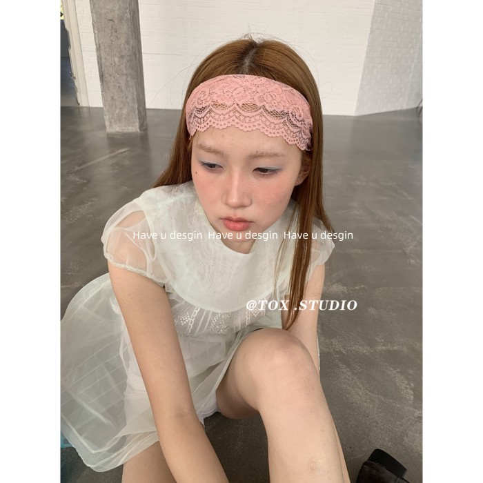 เข็มขัดผมลูกไม้ยืดหยุ่น ดีไซน์แฟชั่นสำหรับฤดูใบไม้ผลิและฤดูร้อน