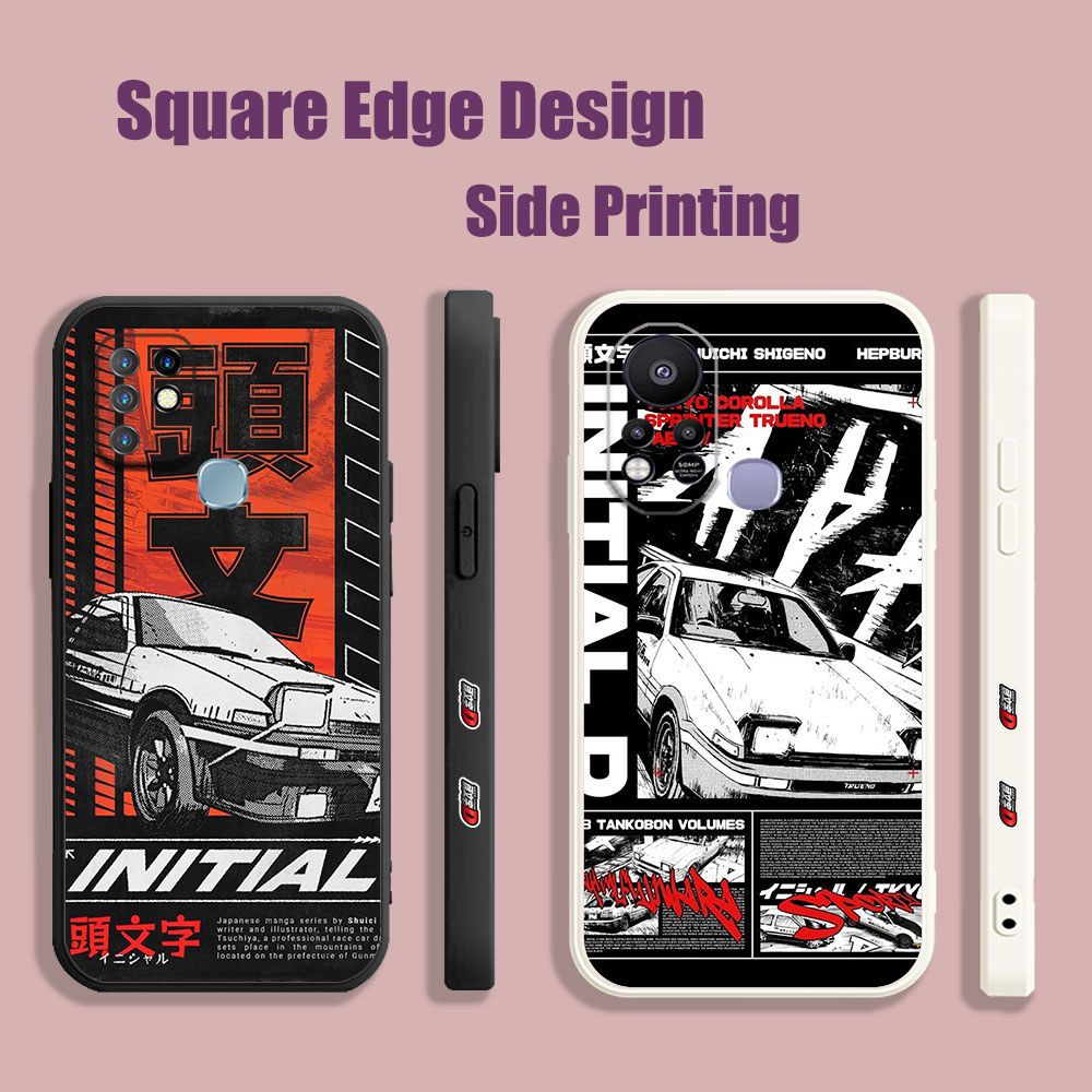 ปลอกสําหรับ iPhone 11 Pro Max 12 Pro Max 6/6s 7/8 7 Plus X/XS XR XS MAX JDM Racing Car อะนิเมะสีดําส
