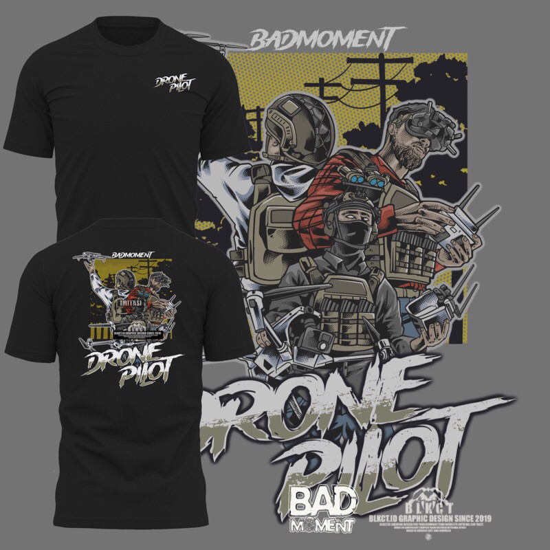 เสื้อยืด Drone Tactical Pilot S-5XL Size
