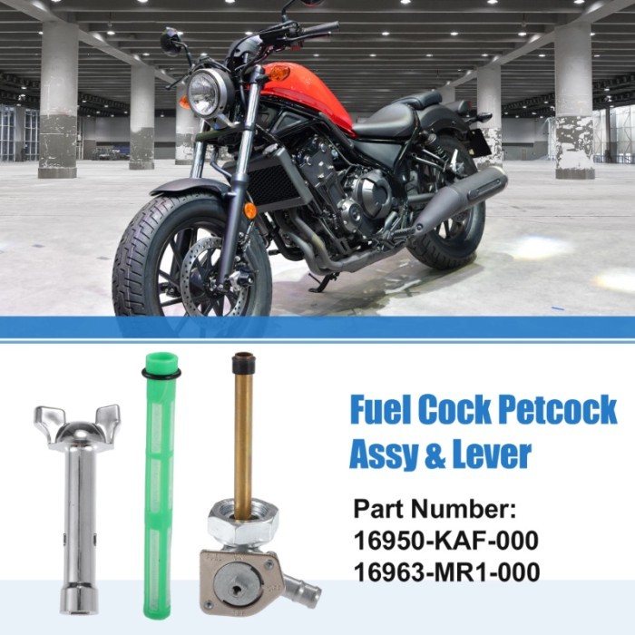 Motoforti 1set Fuel Gas Tank Valve Switch for Honda Shadow VLX 600 VT600 VT600CD Deluxe 1988 1989 1