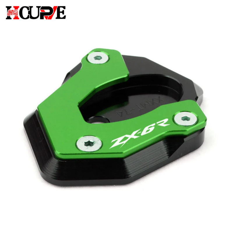 รถจักรยานยนต์ CNC Kickstand Sidestand ขาตั้งขยายสําหรับ ZX-6R ZX6R ZX 6R 2009-14 สําหรับ ZX-10R ZX10