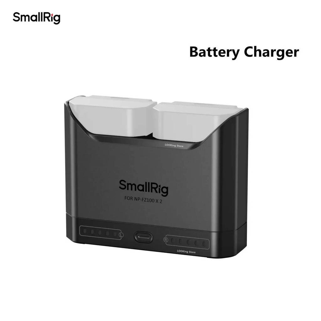 SmallRig แบตเตอรี่กล้อง Fast Charge สําหรับ Sony NP-FZ100/Canon LP-E6P/Nikon EN-EL15c/Sony NP-FW50/D