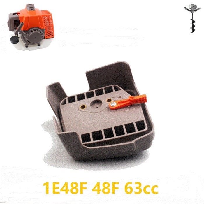 Air Filter Cover Complete Kit Fits Chinese 1E48F 48F 63CC 2 Stroke Engine Motor Earth Auger Power D
