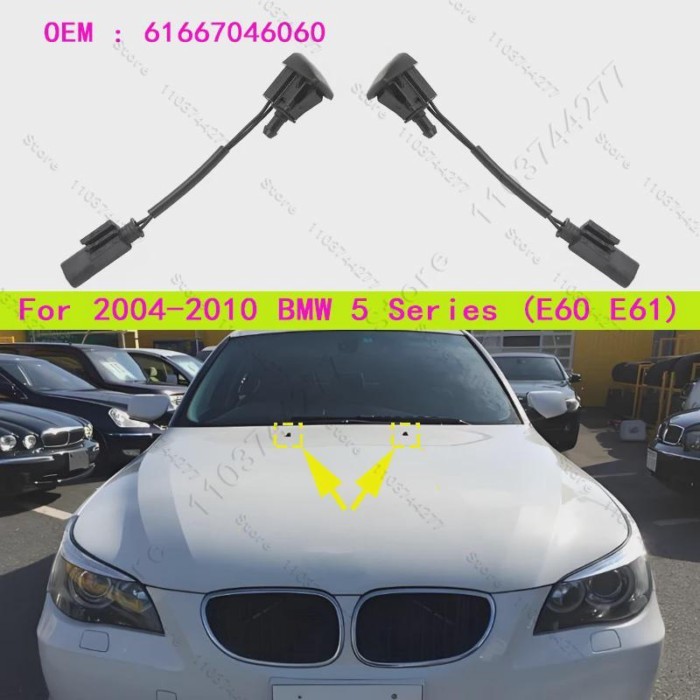 For 2004-2010 BMW 525i/528i/530i/535i/545i/550i/M5 (E60 E61) Windshield Washer Spray Nozzle Jet 616