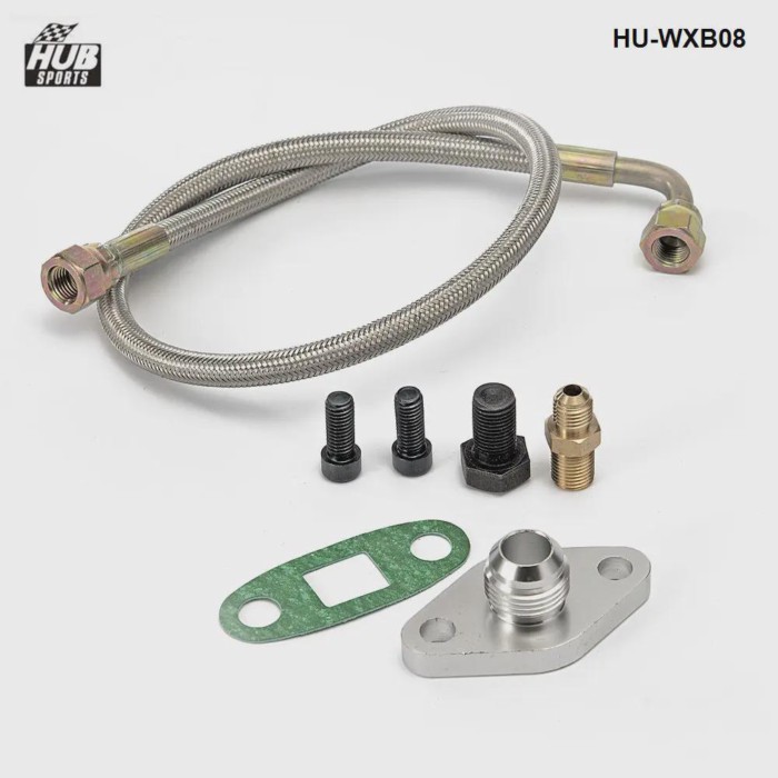 Oil Feed Feeding Line Gasket Fitting Adapter Turbo Flange For Toyota Supra 1JZGTE 2JZGTE 1JZ/2JZ HU