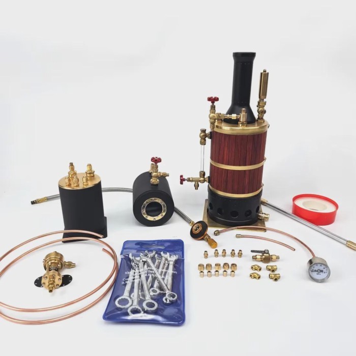 KACIO Steam Boiler Engine Model RC Steam Ship Vertical Boiler Model Suitable for Ship Models Copper
