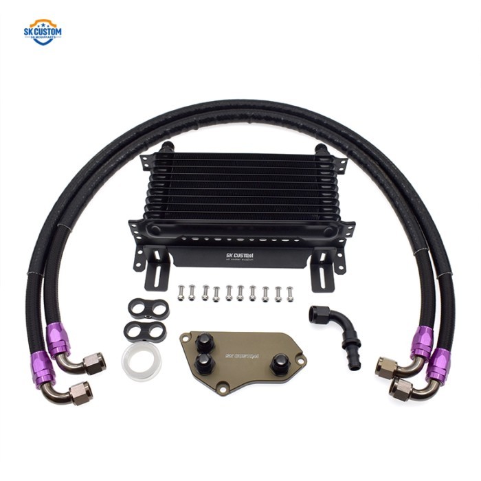For BMW 3 Series F10 F20 F30 E90 10 Rows Aluminum N20 N26 N51 N52 N53 Engine Oil Coolant Kit Coolin