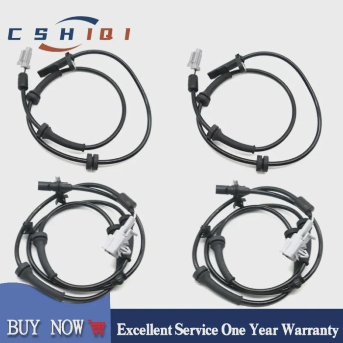 47910-JD000 4PCS Front Rear L/R ABS Wheel Speed Sensor For Nissan Qashqai 1.5 1.6 2006-2016 47900-J