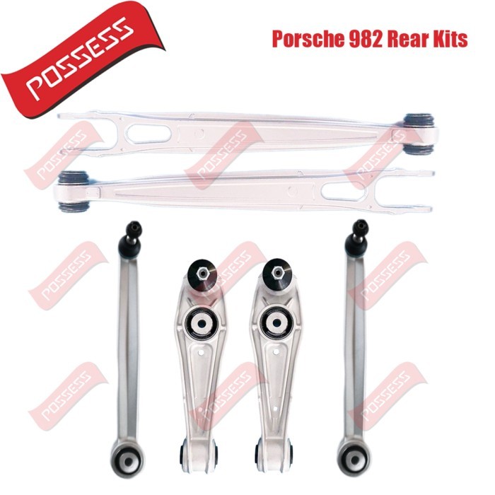 6 Pieces Rear Suspension Control Arm Steering Tie Rod Kits For Porsche 982 718 BOXSTER 982 CAYMAN 9