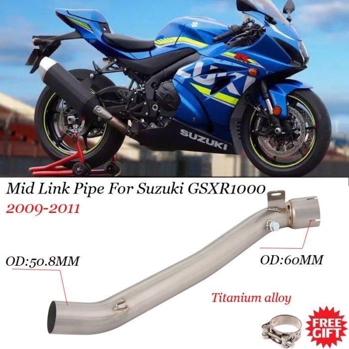 For Suzuki GSXR1000 GSX-R1000 GSXR 1000 K9 K10 2009 2010 2011 Motorcycle Exhaust Muffler Middle Tit