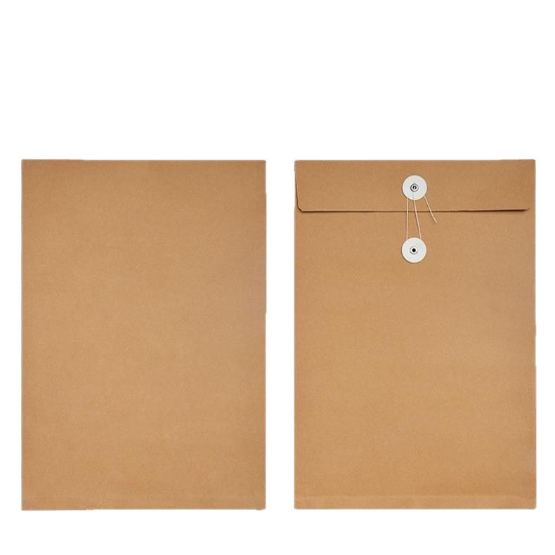 Thickened Kraft Paper File Bag Blank File Bag A4 Information Bag Paper Office Storage Drawing Bag