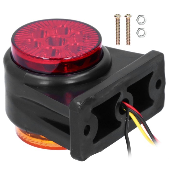 Vintage for car Spare Parts Truck Parts 12-24V Side Marker Red Yellow Dual Color Sidelight IP65 Wat